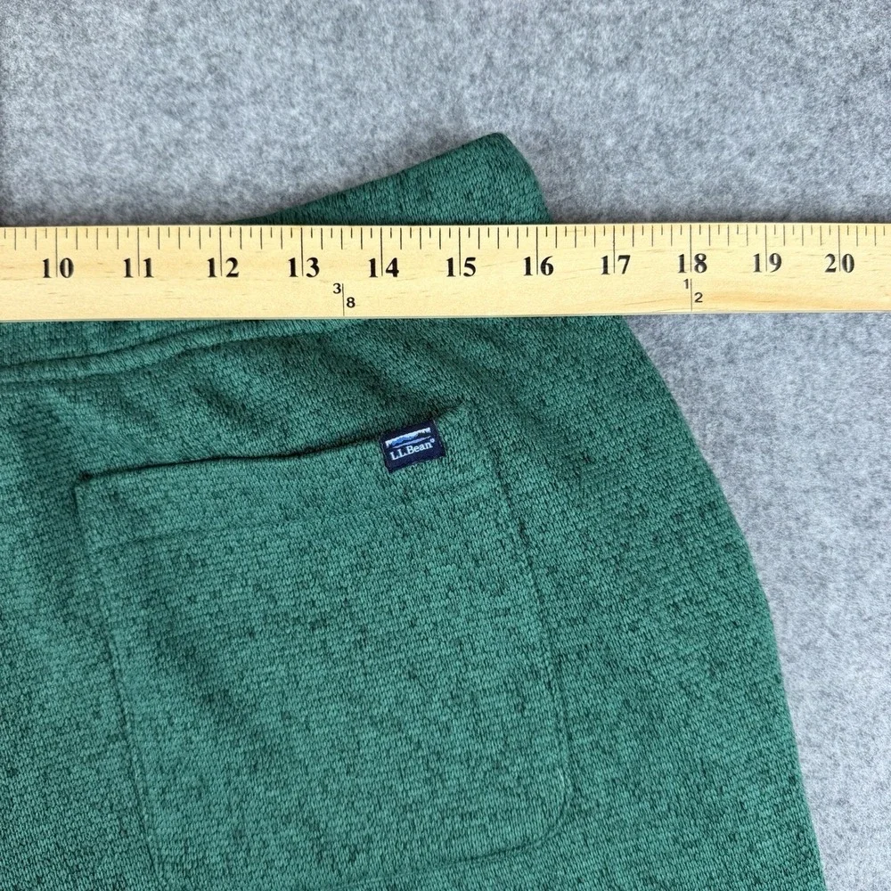 L.L. Bean Knit Joggers Women's L LargeGreen Spellout Tapered Leg Drawstring